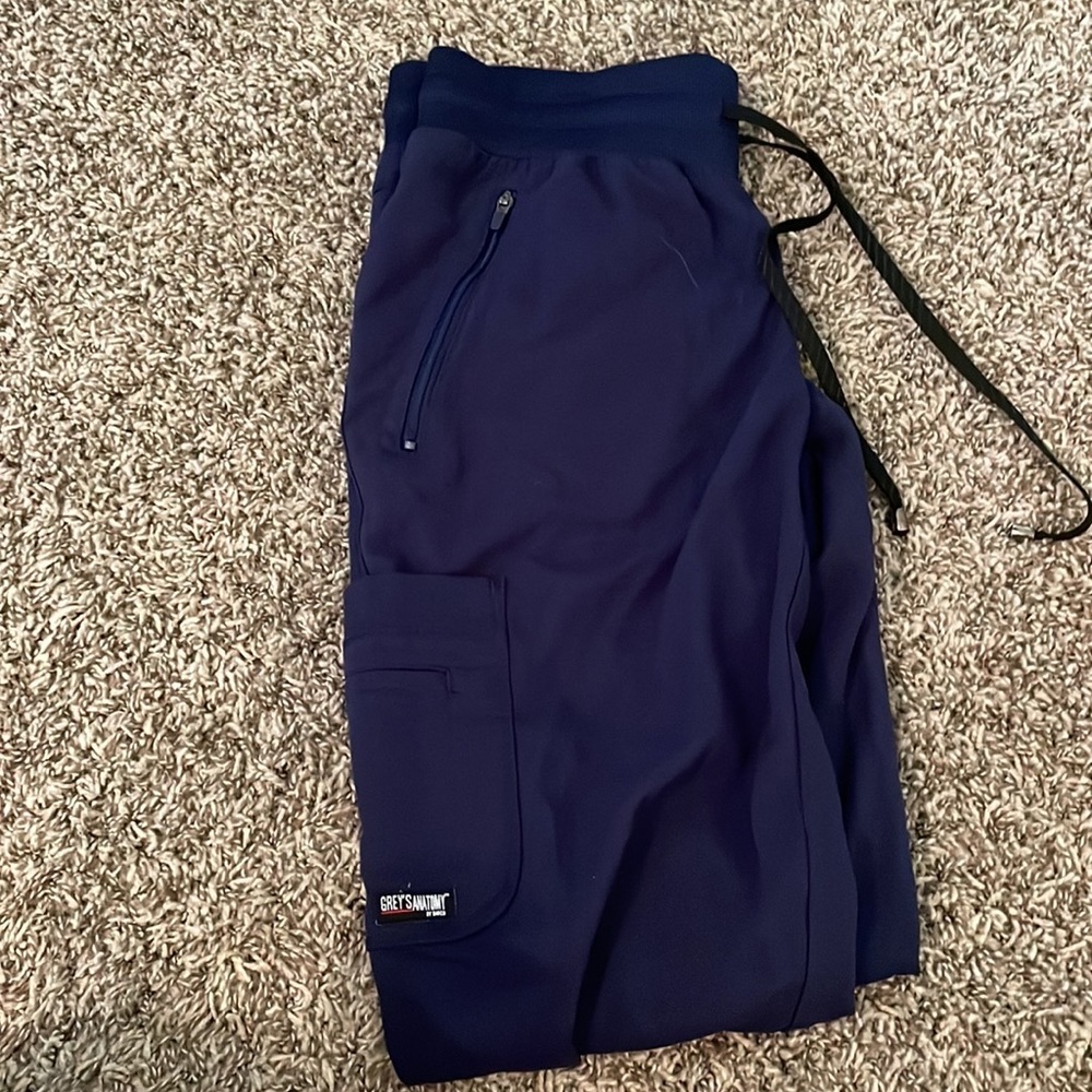 Navy XXSPetite Greys Anatomy Jogger Scrub Pants